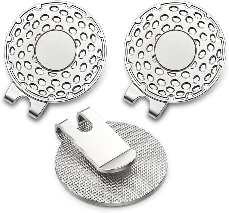 Adhere Golf Hat Clip Golf Ball Marker Holder Magnetic Golf Cap Clips Without Ball Marker - Image 1